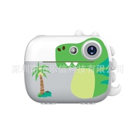 Children's Mini Digital Camera Polaroid HD Dual Camera Instant Print Dinosaur Cute Print Camera Fact