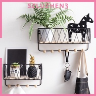 [ ] Wall Hanging Key Holder Mail Rack Coat Mail Organizer Basket