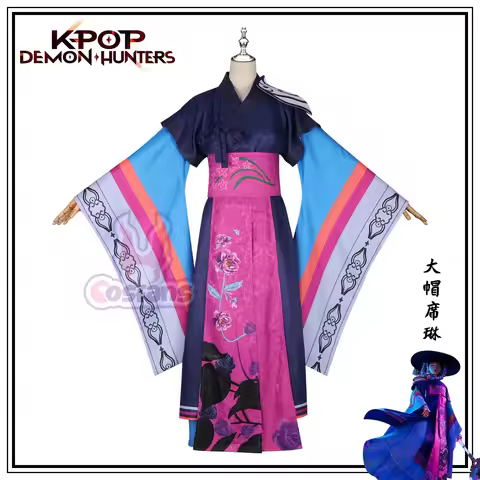 Anime Kpop Demon Hunter Celine Cosplay Costume Big Hat Halloween Party Role Play Clothing Hunters Ce