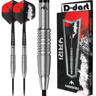 MISSION STEEL TIP DARTS - 22G/24G YARI 90% Tungsten Dart Set Original Steel Dart (ARROW DART KELULI)
