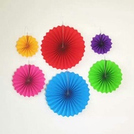 30 CM HANGING PAPER FAN HAND FAN HANGING DECORATION/ DECORATION PAPER FAN
