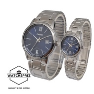 Casio Couple Stainless Steel Band Watch LTPV002D-2B3 MTPV002D-2B3