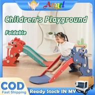 2 in 1 Foldable Slide for Kids Playground Kids Indoor Basket Gelongsor Kanak Kanak Gelongsor Set pla