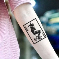 OhMyTat 小丑紙牌 Joker Playing Card 刺青圖案紋身貼紙 (2 張)