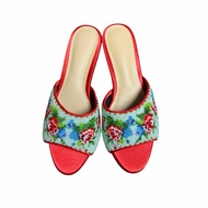 Size 5/Eur 35/22.5cm : Peranakan Nyonya Open Toe Beaded Slippers(PVC)