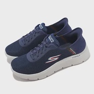 Skechers 休閒鞋 Go Walk Flex 男鞋 海軍藍 白 套入式 瞬穿科技 Slip-Ins 216496NVY