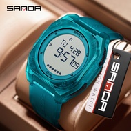 SANDA 6303 multifunctional sports electronic watch 5ATM waterproof student men watch