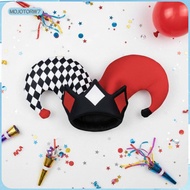 [mojotorw7] Fun Checkered Fool Party Hat Silly Plush Clown Costume Cap for Childrens Event Stage Sho