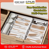 Citylife Drawer Storage Box Organiser Expandable Kitchen Cutlery Box Desktop Storage Organiser
