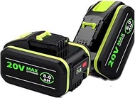 20V 6.0Ah/8.0Ah Lithium-ion Rechargeable Battery Compatible For WORX Tools - WA3551 WA3551.1 WA3553