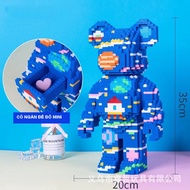 [ MUA 1 TẶNG 1]Bộ lego lắp ráp 3D gấu bearbrick cao 36 cm khổng lồ hàng đẹp chất lượng cao có sách h