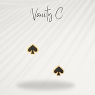 (PRE) AJZ KATE SPADE BLACK SPADE EARRINGS