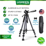 UGREEN Camera Tripod Stable Floor Stand 360 Rotation Aluminum Travel Outdoor Selfie Photography Vide