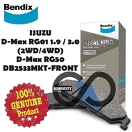 Original Bendix DB2533MKT Front Brake Pad - Isuzu D-Max RG01 1.9 / 3.0 (2WD/4WD) 2021-ON DMax RG50