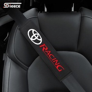 Sieece For RACING Car Seat Belt Cover Universal Cotton Car Safety Belt Shoulder Protection For Toyota Sienta Hiace Vios Corolla Altis Prius Alphard Camry Harrier CHR Yaris Cross Vellfire Rav4