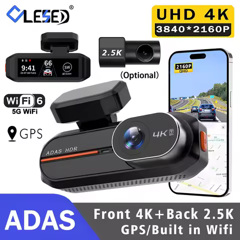 H3 Ultra HD 4K Car Front 2.5K Rear Dash Cam Mini WIFI DVR Black Box Room With 24H Parking Monitor Ni