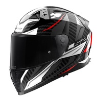 LS2 - FF811 Vector II Carbon ลาย Savage White Red Grey หมวกกันน็อคเต็มใบ