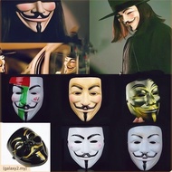 【Ready stock】 Cosplay V For Vendetta Hacker Mask Anonymous Guy Fawkes Halloween Christmas Party Gift