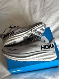 HOKA ONE ONE Clifton 9馬拉松訓練長跑跑步鞋迷霧灰