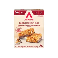 ATKINS Atkins High Protein Bar Choc Peanut Butter Pretzel Box of 4 Bars (4 x 48g)