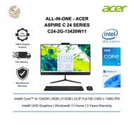 Acer Aspire C24-2G-13420W11 23.8" AIO Desktop PC (i5-13420H, 8GB, 512GB, Intel, W11H, Off Home 2024 