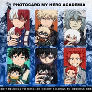BNHA Anime Photocard PC My/ Academiahero with Plushie Photocard Art Print Bakugou todoroki midoruya 