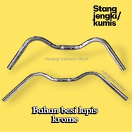 Handlebar and handlebar pole chrome mustache handlebar 25.4