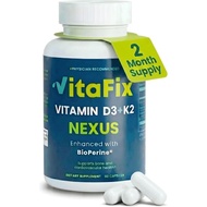 Vitamin D3K25,000IU (MK-7100 Micrograms) Nexus-Doctor Formula D3+K2 for Daily Bones, Hearts and Immu