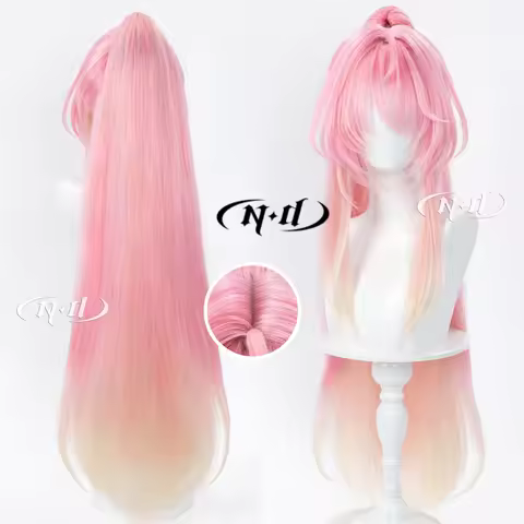 ND Brand Aemeath WuWa Wuthering Waves Cosplay Wigs Hair Hairpiece for Comic-con Cosplayer Halloween 