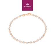 HABIB BEADS PLANET | Oro Italia 916 Rose and White Gold Bracelet GW51030524(300RW)-BI (22K Gold)