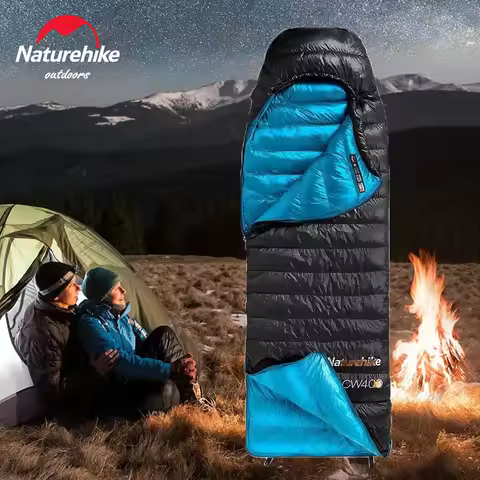 Naturehike Winter Down Sleeping Bag CW400 Adult 650FP Duck Down Warm Sleeping Bag 4 Seasons Suitable