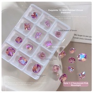 Nail Decor K9 Large Zirconia Hearts Square Long Shapes