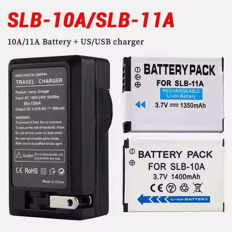 SLB-10A SLB 11A Battery for Samsung Slb10a ES55 L210 L100 L110 WB550 WB800F WB150F PL50 NV9 ST5000 S