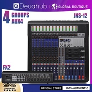 Deuahub JNS12 Pro Audio Mixer:12CH,4Group,99DSP FX2,Bluetooth/USB,4AUX,Dual 11-Band EQ,MP3