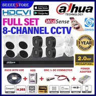 DAHUA 2MP 📢 8-CHANNEL 📢FULL COMPLETE SET HD 1080P CCTV 8CH DVR + Camera + HARD DISK + Power Supply +