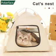 POKERFACE Foldable Pet Tent Cat House All-Season Portable Enclosed Cozy Multi-Pet Pet Nest Indoor Tr
