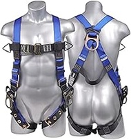 Palmer Safety Full Body Harness 5pt Adjustment, Front & Back D-Ring, Grommet Legs, and Fall Indicato