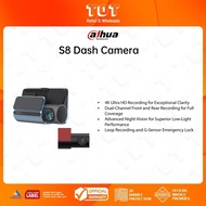 Dahua S8 | 3840P × 2160P ultra high resolution image | 3 inch screen | Front and rear recording