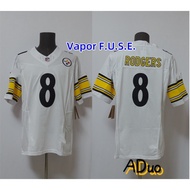 Men's Pittsburgh Steelers T-shirt # 8 Aaron Rodgers white Vapor F.U.S.E. Limited Soccer Jersey