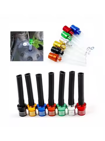 Motorcycle Gas Fuel Cap Single Way Valves Vent Breather Hoses For Suzuki Bandit 600 Kawasaki Klr 650