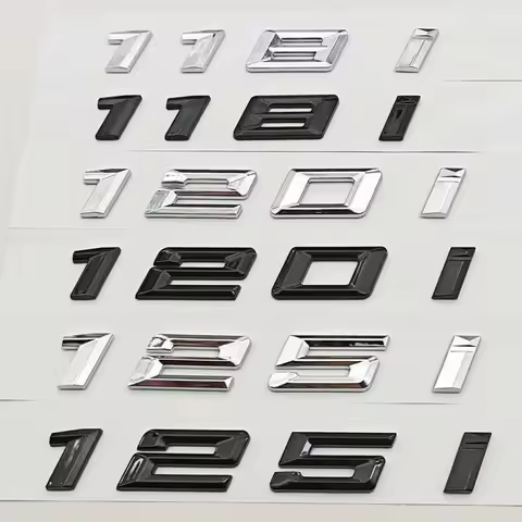 3D ABS Car Styling Logo 118i 120i 125i Badge Rear Trunk Emblem Sticker Decals For BMW 118i 120i 125i
