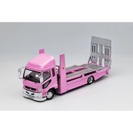 GCD Mitsubishi Fuso Fighter MK2 (FK 2017) Double Deck Tow Pink Transporter Truck Diecast