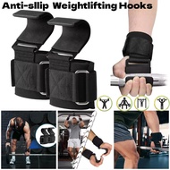 Anti-slip Weight Lifting Grip Hooks with Hand-Bar Wrist Straps, Pull-up Power Lifting Wrist Guard St
