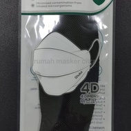 masker medis shuka 4d 3ply sachet - black