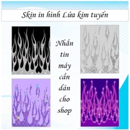 Sticker printed with glitter Fire pattern (message machine name to shop)