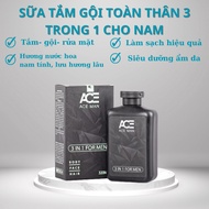 ACEMAN 3 in 1 body wash and shampoo 320 ML perfume shower gel for men| GLOSKIN