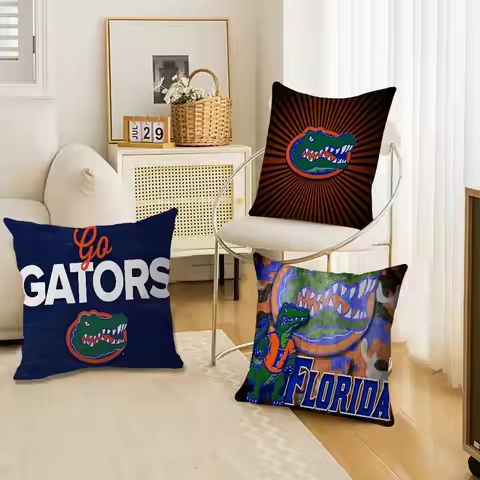 F-Florida G-Gator Cushion Cover Car Throw Pillow Case For Sofa Car Christmas Gift 40x40cm 45x45cm