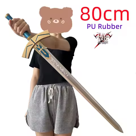 80cm Saber Victory Sword Fate Stay Night Sword Nasir Weapons Cosplay Prop Model Gift PU Rubber Unsha