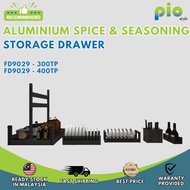 piostyle Aluminium Spice &amp; Seasoning Storage Drawer With Soft Close Rak/Laci Dapur Kitchen Cabinet Kabinet Dapur