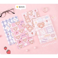 [4 Pack] A5 Size Notebook Pocket Book Cute Cartoon Children Student Notebook